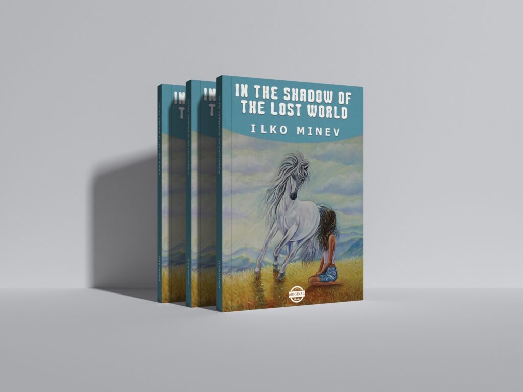 3 historical fiction books titled "In the Shadow of the Lost World" displayed 